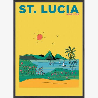 Wolf & Badger St Lucia Summer Escapes Print Places & Spaces Art Co.