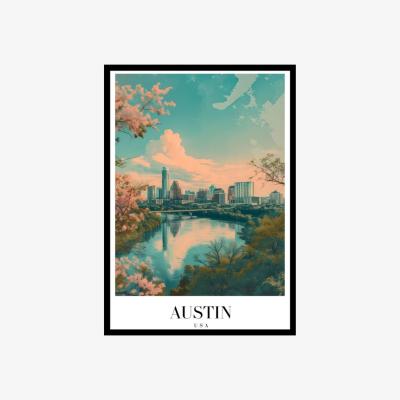 Wolf & Badger Austin Skyline Serenity | Artchi