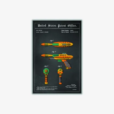 Wolf & Badger Yellow / Orange Raygun Patent Xxs Stanley Print House