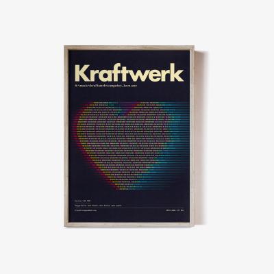 Wolf & Badger Computer Love - Kraftwerk Print A1 594 X 841Mm Reign & Hail
