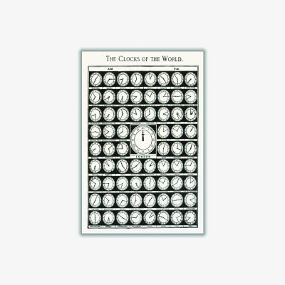 Wolf & Badger Black Clocks Of The World A3 297 X 420Mm Stanley Print House