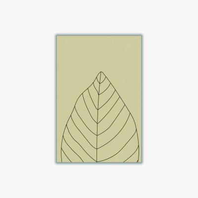 Wolf & Badger Black Minimal Leaves #1 Small Stanley Print House