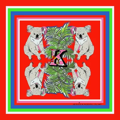 Wolf & Badger Design Print - K For Koala Jessica Russell Flint