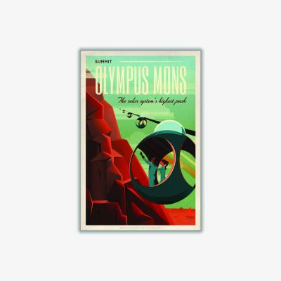 Wolf & Badger Green Spacex - Valles Marineris A2 420 X 594Mm Stanley Print House