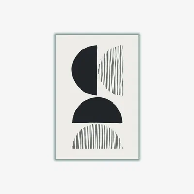 Wolf & Badger Black Circles And Lines #4 Large Stanley Print House