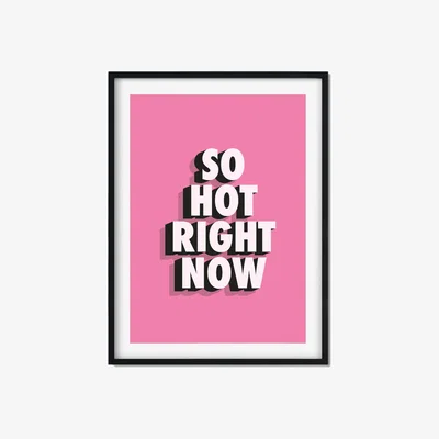 Wolf & Badger Pink / Purple So Hot Right Now A3 297 X 420Mm The Native State