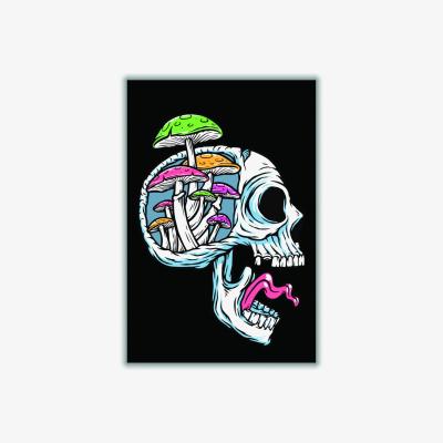 Wolf & Badger Green Head Full Of Mushrooms A2 420 X 594Mm Stanley Print House