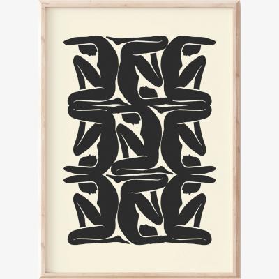Wolf & Badger Neutrals Monochrome Abstract Pattern Print Sofe Store