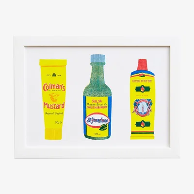 Wolf & Badger Spice It Up Risograph Print A4 Rosa & Clara Designs