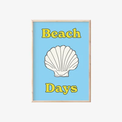 Wolf & Badger A3 Blue Beach Days Print Sofe Store