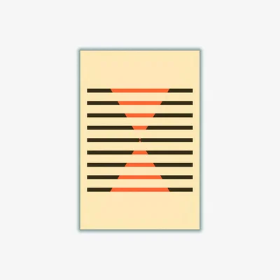 Wolf & Badger Yellow / Orange Faded Geometric #1 Xxs Stanley Print House