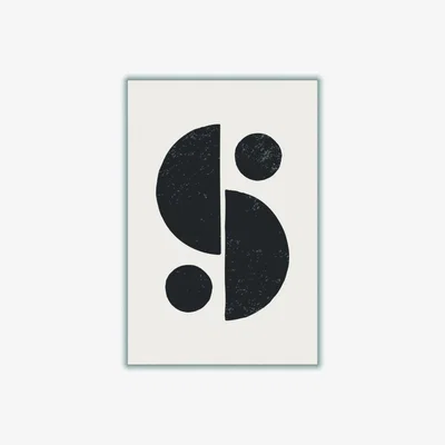 Wolf & Badger Black Abstract Shapes Series #2 Xxs Stanley Print House