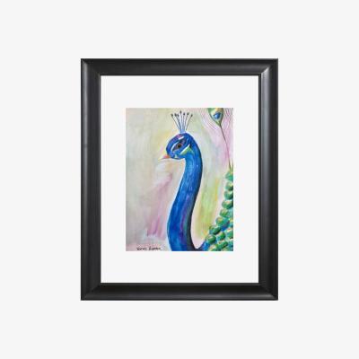 Wolf & Badger Art Print Peacock Funky Neon Catchii