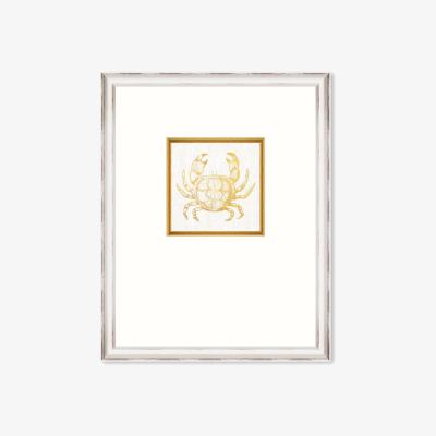 Wolf & Badger Gold / White Mediterranean Gems - Crab Framed Linen Mindthegap