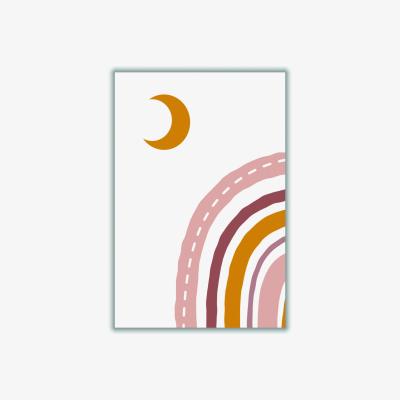 Wolf & Badger Rose Gold Abstract Moonvibes A3 297 X 420Mm Stanley Print House