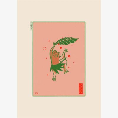 Wolf & Badger Lucky Frog Print A4 210 X 297Mm Niconico