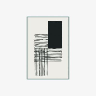 Wolf & Badger Black Dark Minimalism Series #4 A1 594 X 841Mm Stanley Print House