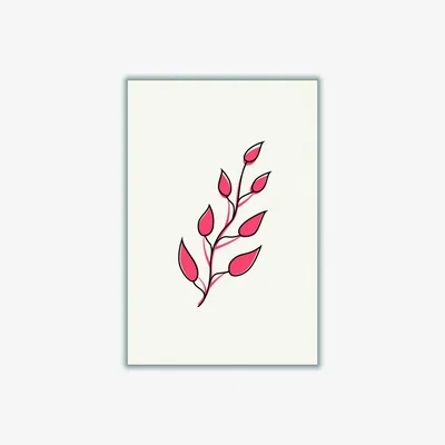 Wolf & Badger Pink / Purple Abstract Tropical Leaves Ii A1 594 X 841Mm Stanley Print House
