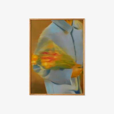 Wolf & Badger Orange / Blue On The Way Home - Art Print - 50X70 Cm | 50 X 70Cm | Paper Collective
