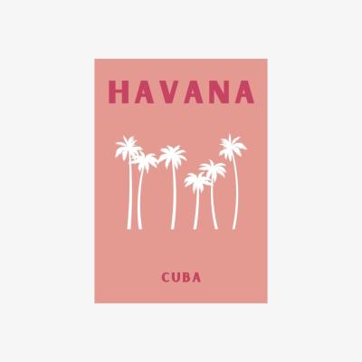 Wolf & Badger Pink / Purple Havana Palm Art Poster | Artchi