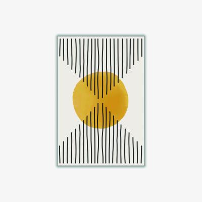 Wolf & Badger Yellow / Orange Boho Suns Series #1 A1 594 X 841Mm Stanley Print House