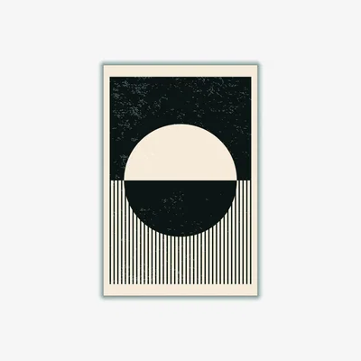 Wolf & Badger Black And White Planets Series #4 Large Stanley Print House
