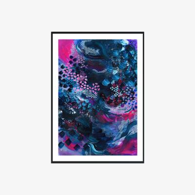 Wolf & Badger Pink / Purple / Blue I Can Still Make The Whole Place Shimmer, Large Print | Jessica Slack Studio