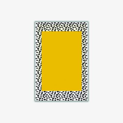 Wolf & Badger Yellow / Orange Minimal Yellow Poster A4 210 X 297Mm Stanley Print House