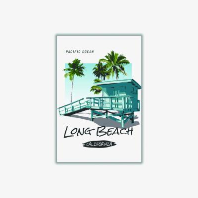 Wolf & Badger Blue Going, Going, Back, Back, To, Cali, Cali A4 210 X 297Mm Stanley Print House