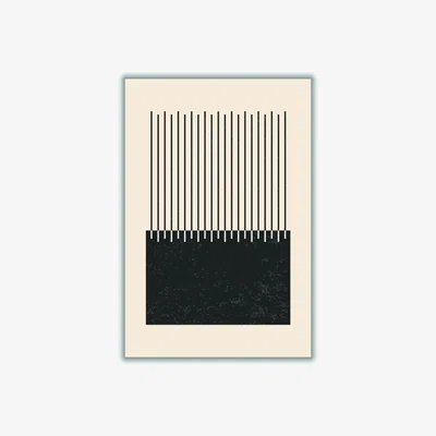 Wolf & Badger Black And White Line Series 2 A4 210 X 297Mm Stanley Print House