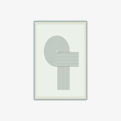 Wolf & Badger Grey Modern Geometric 1 A2 420 X 594Mm Stanley Print House
