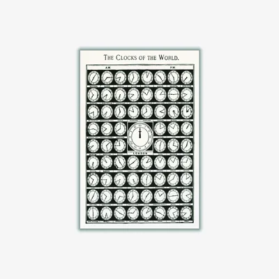 Wolf & Badger Black Clocks Of The World Extra Large Stanley Print House