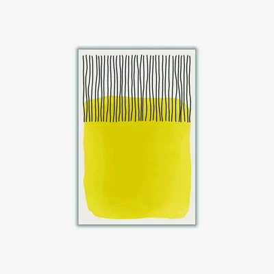 Wolf & Badger Yellow / Orange Minimal Watercolor Shapes #4 Extra Small Stanley Print House
