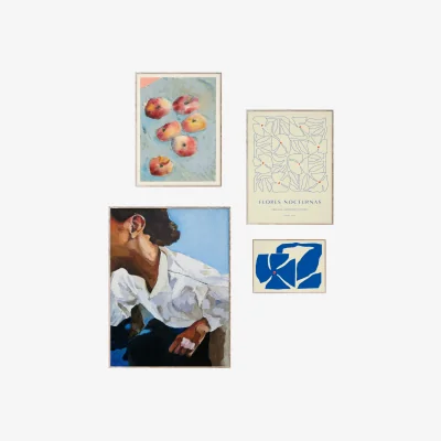 Westwing Posters Artwall No. 15 with Frame, Set of 4