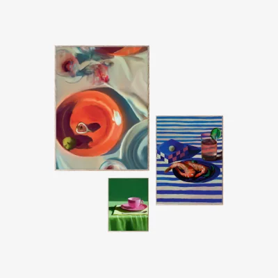 Westwing Posters Artwall No. 08 with Frame, Set of 3