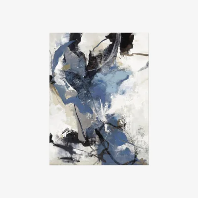 Westwing Hand-painted Canvas Print Blue Vibes