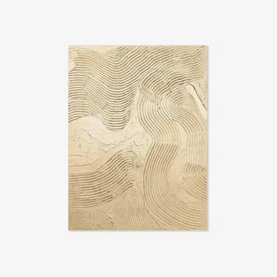 Westwing Hand-Painted Canvas Art Metallic Champagne