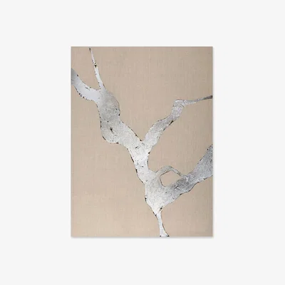Westwing Hand-Painted Canvas Art Wild Horizon Silver