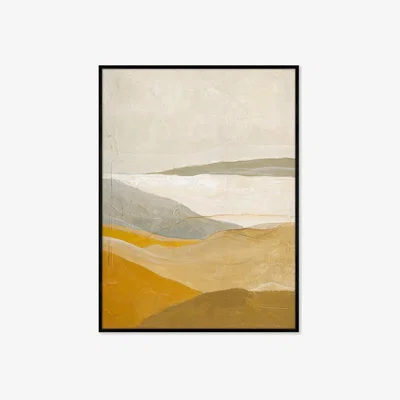 Westwing Hand-Painted Framed Canvas Art Yellow Field