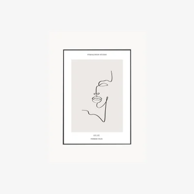Westwing Framed Digital Print Femme Face