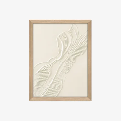 Westwing Hand-Painted Framed Canvas Print Beige Heritage