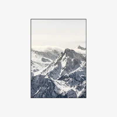 Westwing Framed Digital Print White Mountain