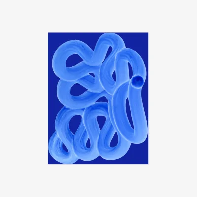 Westwing Poster Blue Brush