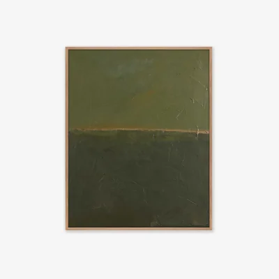 Westwing Hand-Painted Canvas Painting Edge Green