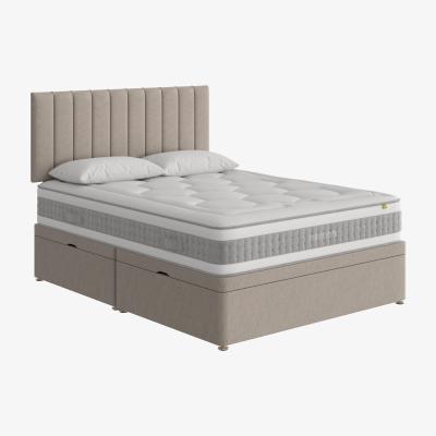 Furniture Village Mammoth - Prestige Pocket 2000 Side Ottoman Divan Set - Super King - Grey