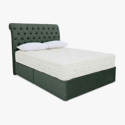 Furniture Village Hypnos - Luxury Firm 3 Divan Set with Continental Drawers - Super King - Tourmaline Green