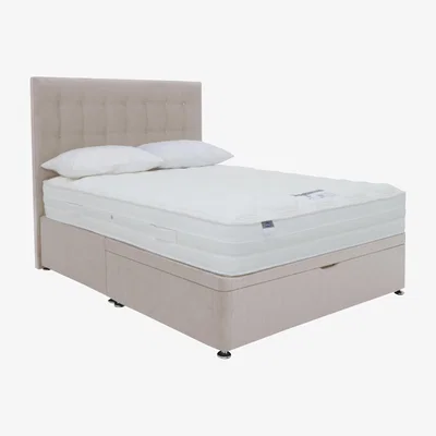 Furniture Village Silentnight - Eco Pocket Plus Half Ottoman Divan Set - Super King - Beige