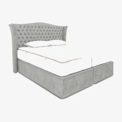 Furniture Village Hypnos - Majestic Zip and Link Sprung Divan Set - Super King - Daytona Stone