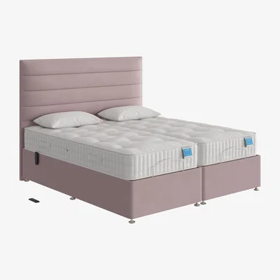 Furniture Village Sleep Story - Natural Comfort Adjustable Divan Bed - Super King - Purple