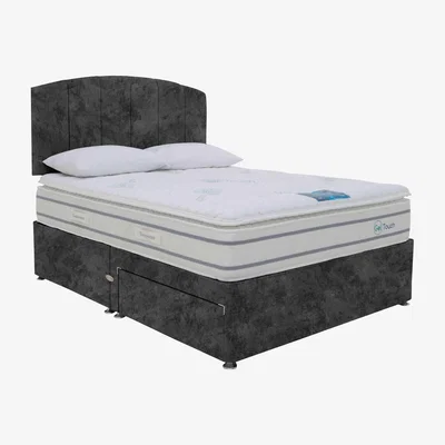 Furniture Village Sleepeezee - Geltouch 3000 Divan Set - Super King - Daytona Coal